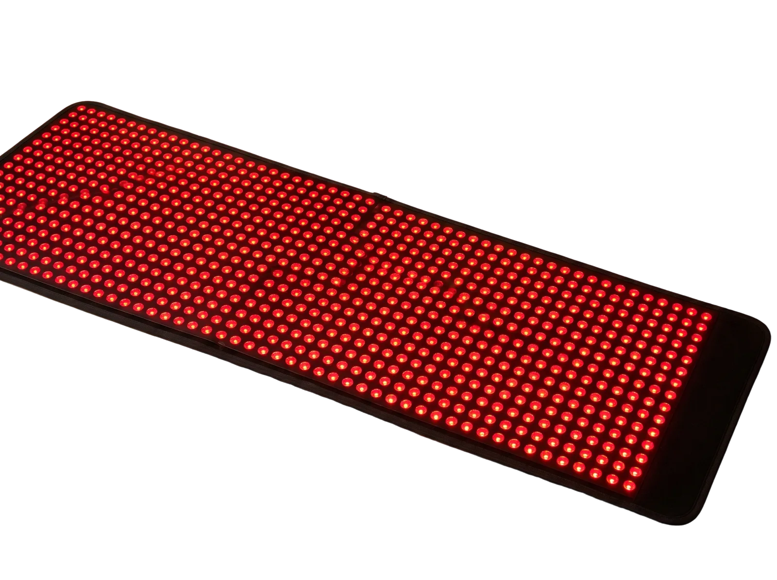 Full-body red light therapy mat cutout on a clean background
